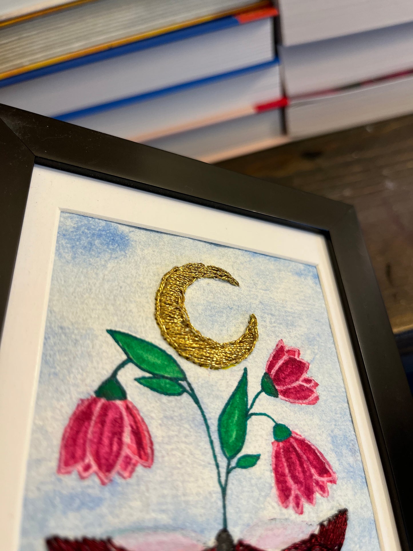 Dragonfly Moon Embroidery