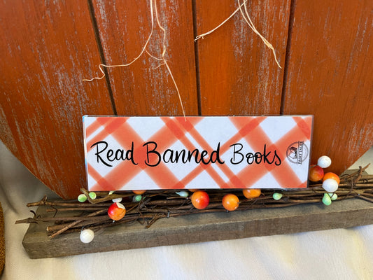 Plaid Read Banned Books Bookmark